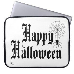 Happy Halloween minimalistische typografie Laptop Sleeve