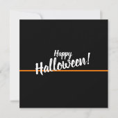 Happy Halloween Modern Chic Black Party nodiging (Voorkant)