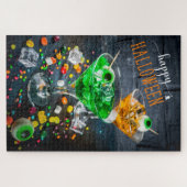 Happy Halloween Modern Cocktail Party Legpuzzel (Horizontaal)