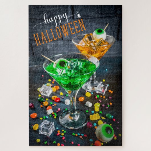 Happy Halloween Modern Cocktail Party Legpuzzel (Verticaal)