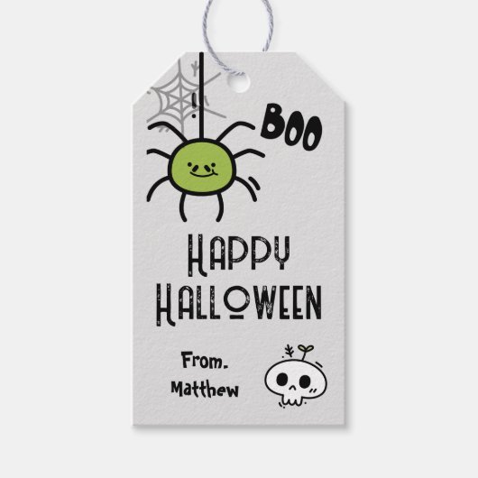 Happy Halloween modern custom cadeau labels Cadeaulabel (Voorkant)