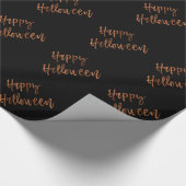 Happy Halloween Modern Halloween inpakpapier (Hoek)