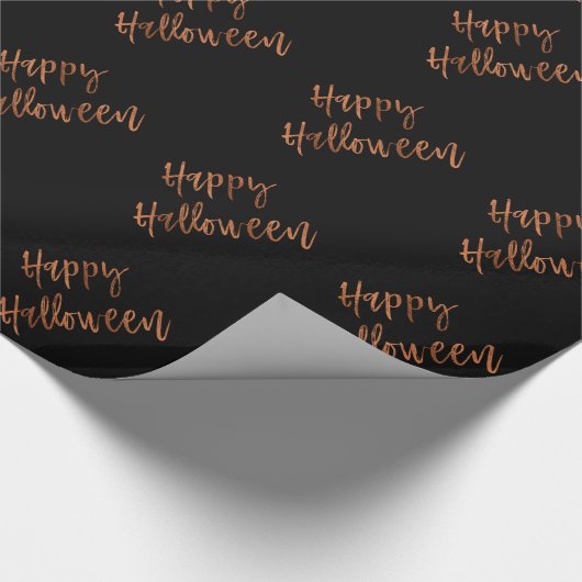 Happy Halloween Modern Halloween inpakpapier (Hoek)
