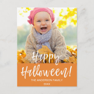 Happy Halloween Modern Halloween Photo Card Briefkaart
