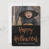 Happy Halloween Modern Halloween Photo Card Kaart (Voorkant)