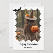 Happy Halloween Modern One Foto Feestdagenkaart (Voorkant)