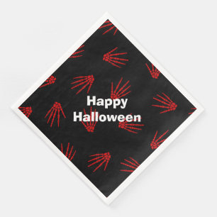 Happy Halloween Modern Party Rode Botten Servet