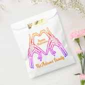 Happy Halloween Modern Script Custom Halloween Bedankzakje (Gezegeld)