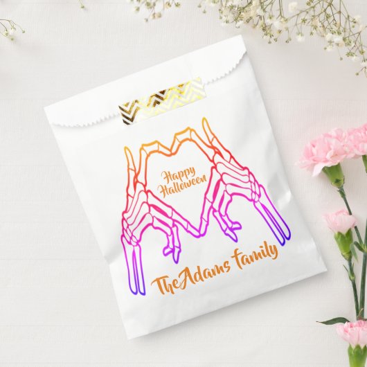 Happy Halloween Modern Script Custom Halloween Bedankzakje (Gezegeld)