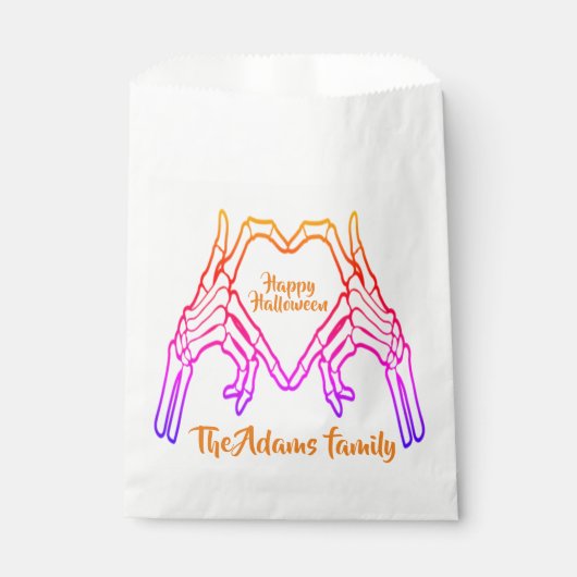 Happy Halloween Modern Script Custom Halloween Bedankzakje (Voorkant)