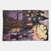 Happy Halloween Monster Familie Keuken Handdoek (Horizontaal)