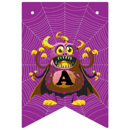 Happy Halloween Monster Trick or treat Vlaggetjes (Tweede vlag)