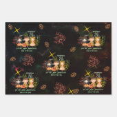 Happy Halloween Monsters Patroon Wrapping Inpakpapier Vel (Voorkant 2)