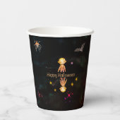 Happy Halloween Monsters Witch Papieren Bekers (Achterkant)