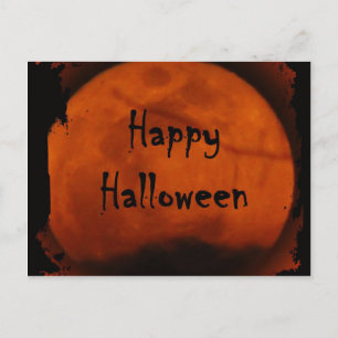 Happy Halloween Moon Briefkaart