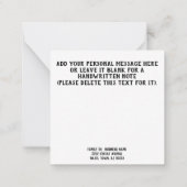 "Happy Halloween"  Moth Gothic Modern Notitiekaartje (Achterkant)