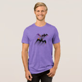 Happy Halloween-motief Tri-Blend Shirt (Voorkant volledig)