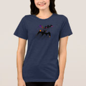 Happy Halloween-motief Tri-Blend Shirt (Voorkant)