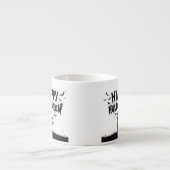 Happy Halloween:Mug with Mysterious Silhouette Espresso Kop (Voorkant)
