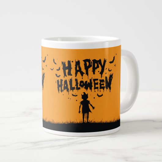Happy Halloween:Mug with Mysterious Silhouette Grote Koffiekop (Voorkant rechts)