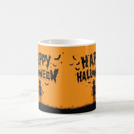 Happy Halloween:Mug with Mysterious Silhouette Koffiemok (Center)