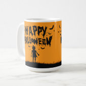 Happy Halloween:Mug with Mysterious Silhouette Koffiemok (Voorkant links)
