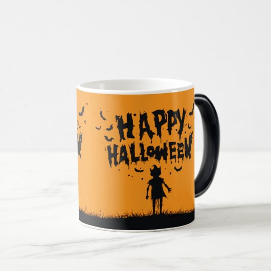 Happy Halloween:Mug with Mysterious Silhouette Magische Mok (Voorkant rechts)