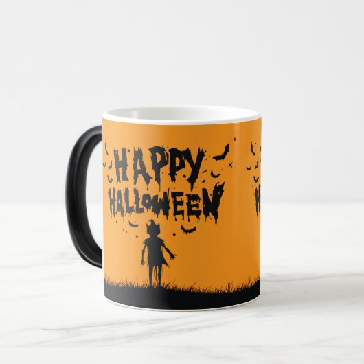 Happy Halloween:Mug with Mysterious Silhouette Magische Mok (Voorkant links)
