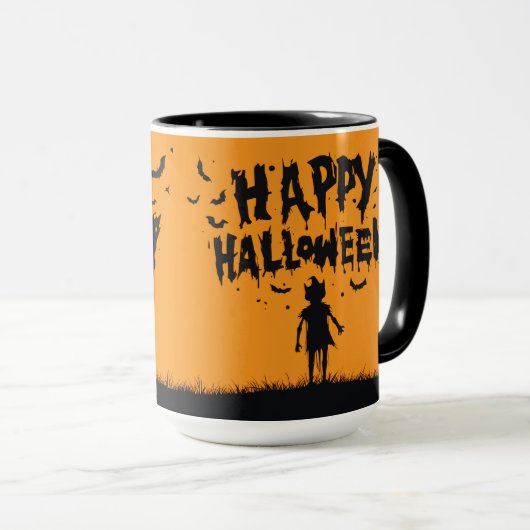 Happy Halloween:Mug with Mysterious Silhouette Mok (Voorkant rechts)