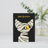 Happy Halloween Mummy Cat Briefkaart (Staand voorkant)