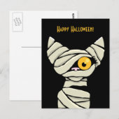 Happy Halloween Mummy Cat Briefkaart (Voorkant / Achterkant)