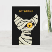 Happy Halloween Mummy Cat Kaart (Voorkant)
