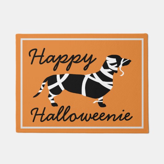 Happy Halloween Mummy Dachshund Deurmat (Voorkant)
