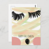 Happy Halloween Mummy Doddle Hand getekend Dank je Briefkaart (Voorkant / Achterkant)