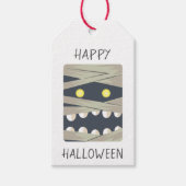 Happy Halloween Mummy Face Gift Labels Cadeaulabel (Voorkant)