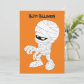 Happy Halloween Mummy Kaart (Staand voorkant)