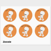 Happy Halloween Mummy Ronde Sticker (Vel)