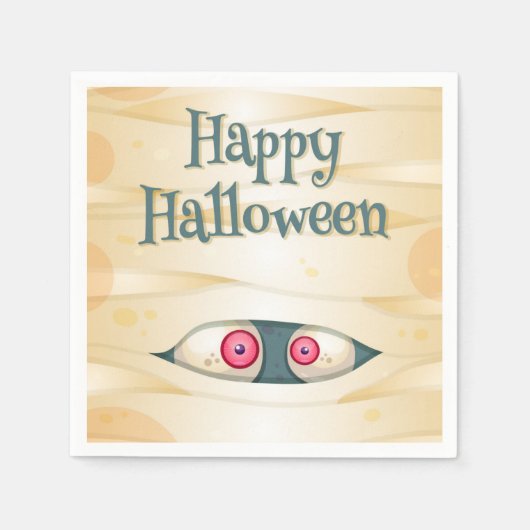 Happy Halloween Mummy Servet (Voorkant)