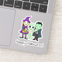 Happy Halloween, Mummy, Vampire en Witch Kinder