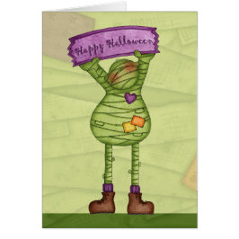 Happy Halloween Mummy - Wenskaart