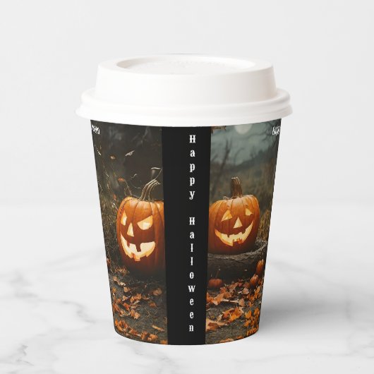 Happy Halloween nacht Collectie Papieren Bekers (Links)