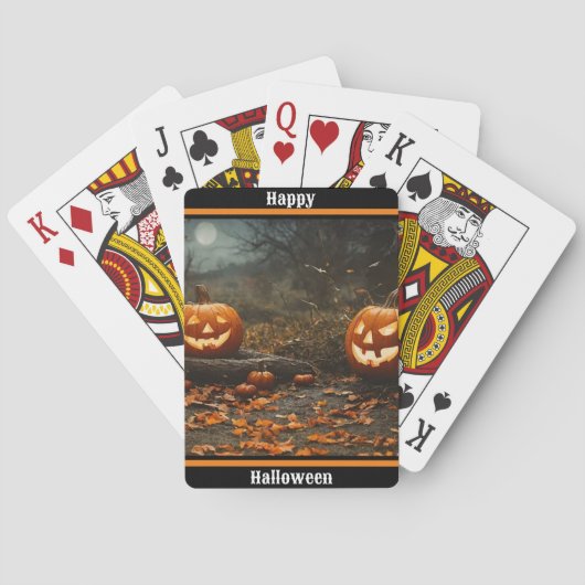 Happy Halloween nacht Collectie Pokerkaarten (Achterkant)