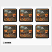 Happy Halloween nacht Collectie Vierkante Sticker (Vel)