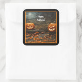 Happy Halloween nacht Collectie Vierkante Sticker (Tas)