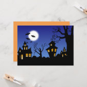 Happy Halloween nacht Kaart (Voorkant / Achterkant in situ)