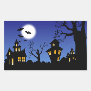 Happy Halloween nacht Rechthoekige Sticker