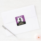 Happy Halloween Neem gewoon een snoep buit tas Vierkante Sticker (Envelop)