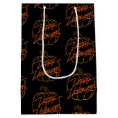 Happy Halloween Neon Gift Bag Medium Cadeauzakje (Achterkant)