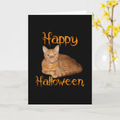 Happy Halloween niet-Scary Oranje tablet Kaart (Gele Bloem)