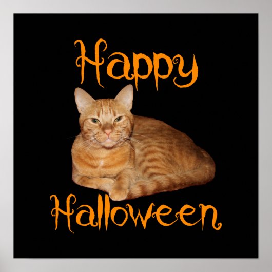 Happy Halloween niet-Scary Oranje tablet Poster (Voorkant)
